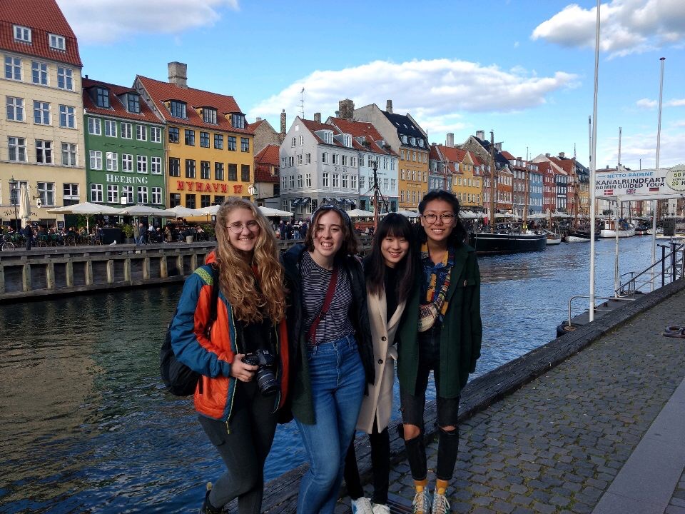 Group photo of my roommates and I at Nyhavn.